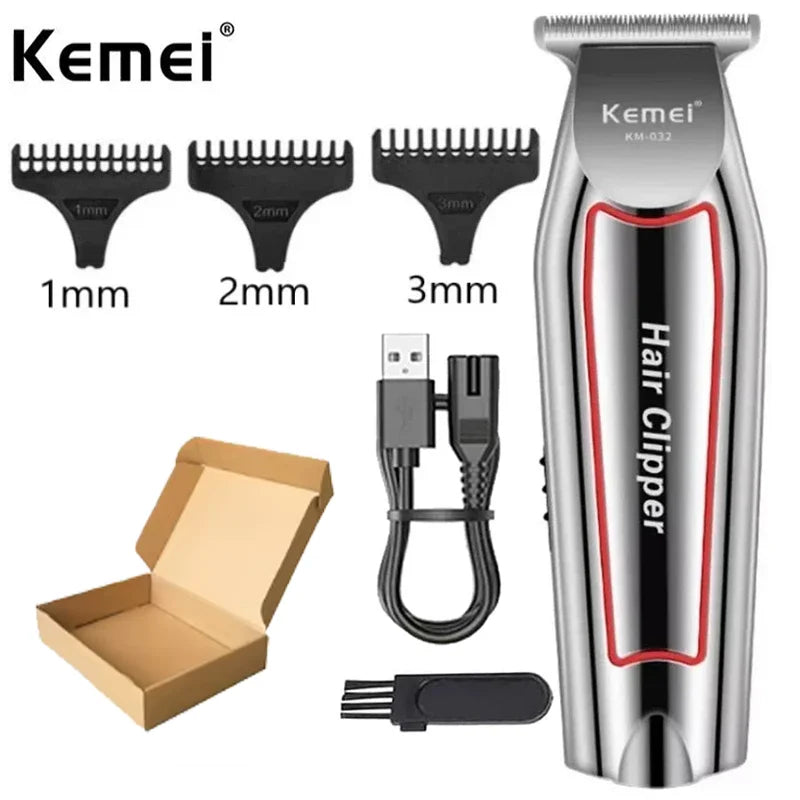 Kemei Hair Clipper for Men Cordless Beard Trimmer Hair Trimmers Set Shaver Hair Cutting Machine Clippers for Barber KM-032