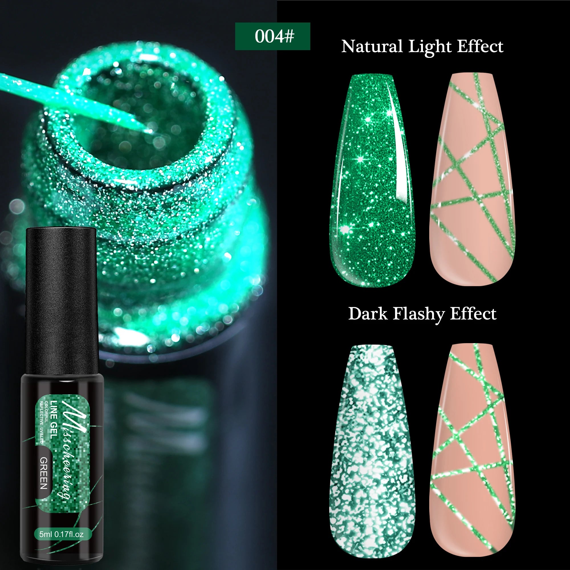 Gold Silver Metallic Liner Paint Gel Nail Polish Chrome Mirror Metal Effect Super Bright French UV LED Semi Permanent Nail Gel