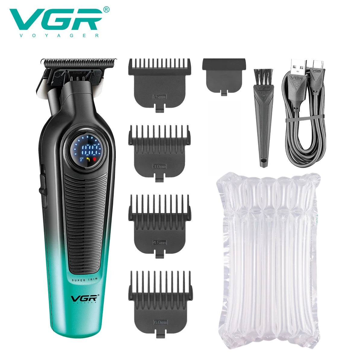VGR Hair Cutting Machine Cordless Trimmer Electric Hair Clipper Rechargeable Haircut Barber Professional Trimmer for Men