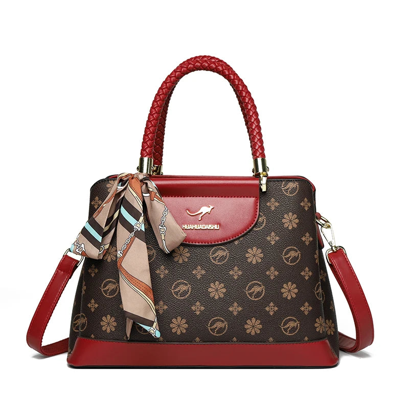 Knurling 3 Layers High Quality Pu Leather Shoulder Crossbody Bags for Women Messenger Bag Luxury Designer Handbags Sac A Main