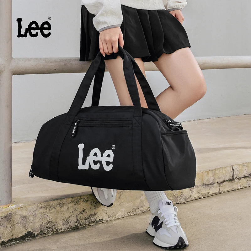 LEE Dry Pocket Sports Fitness Gym Bag for Women Men Large Capacity Waterproof Oxford Duffel Luggage Travel Bag Shoe Compartment