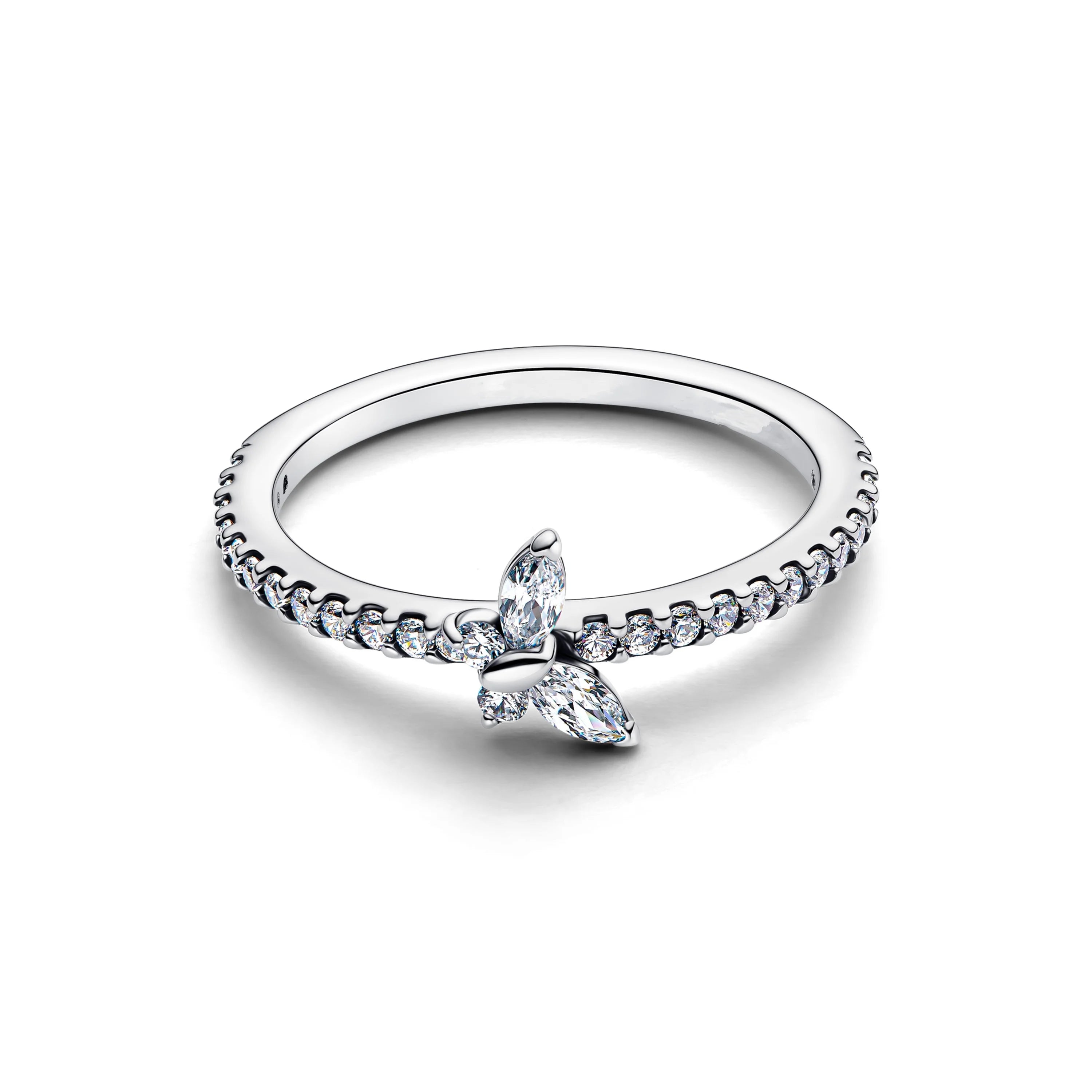 Mila Disney Jewelry 2025 New Shiny Rose Knot Rings 925 Sterling Silver Wedding Ring Dinner Party