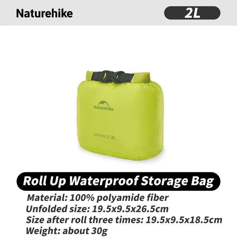 Naturehike 2L/4L/8L Compression Bag Swimming Waterproof Dry Bag Expend Small Lighweight Dry Bag for Kayaking Fishing Rafting