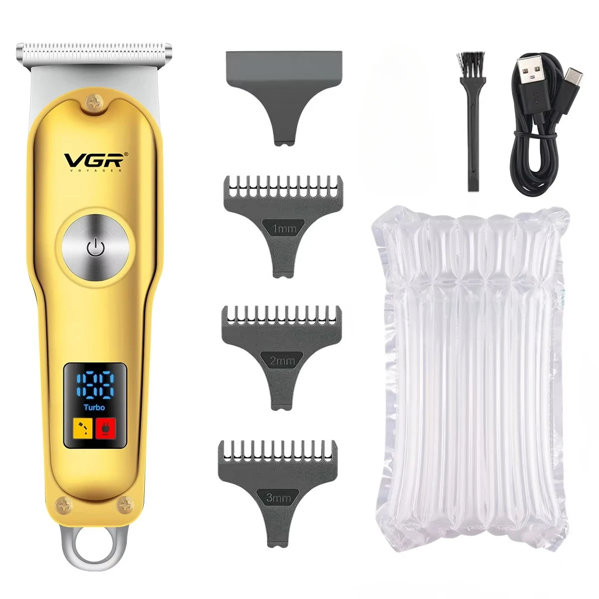 VGR Hair Clipper Mini Hair Trimmer Professional Beard Trimmer Rechargeable Cordless Electric T-Blade Zero Cutting Machine V-290