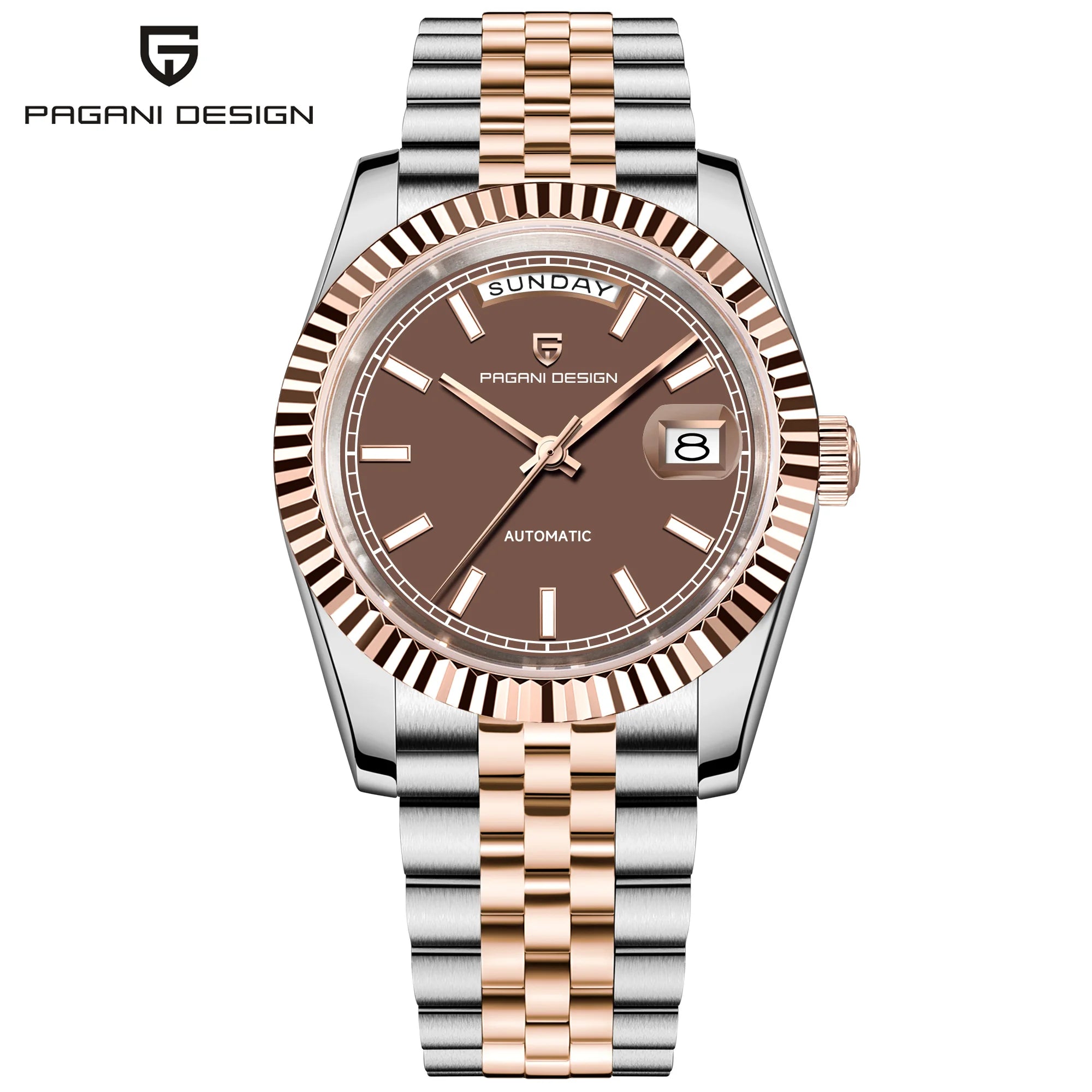 PAGANI DESIGN Enamel Dial 2025 New DD36 Men's Watches Silver Gold Luxury Automatic Watch Men Waterproof Mechanical Wristwatch