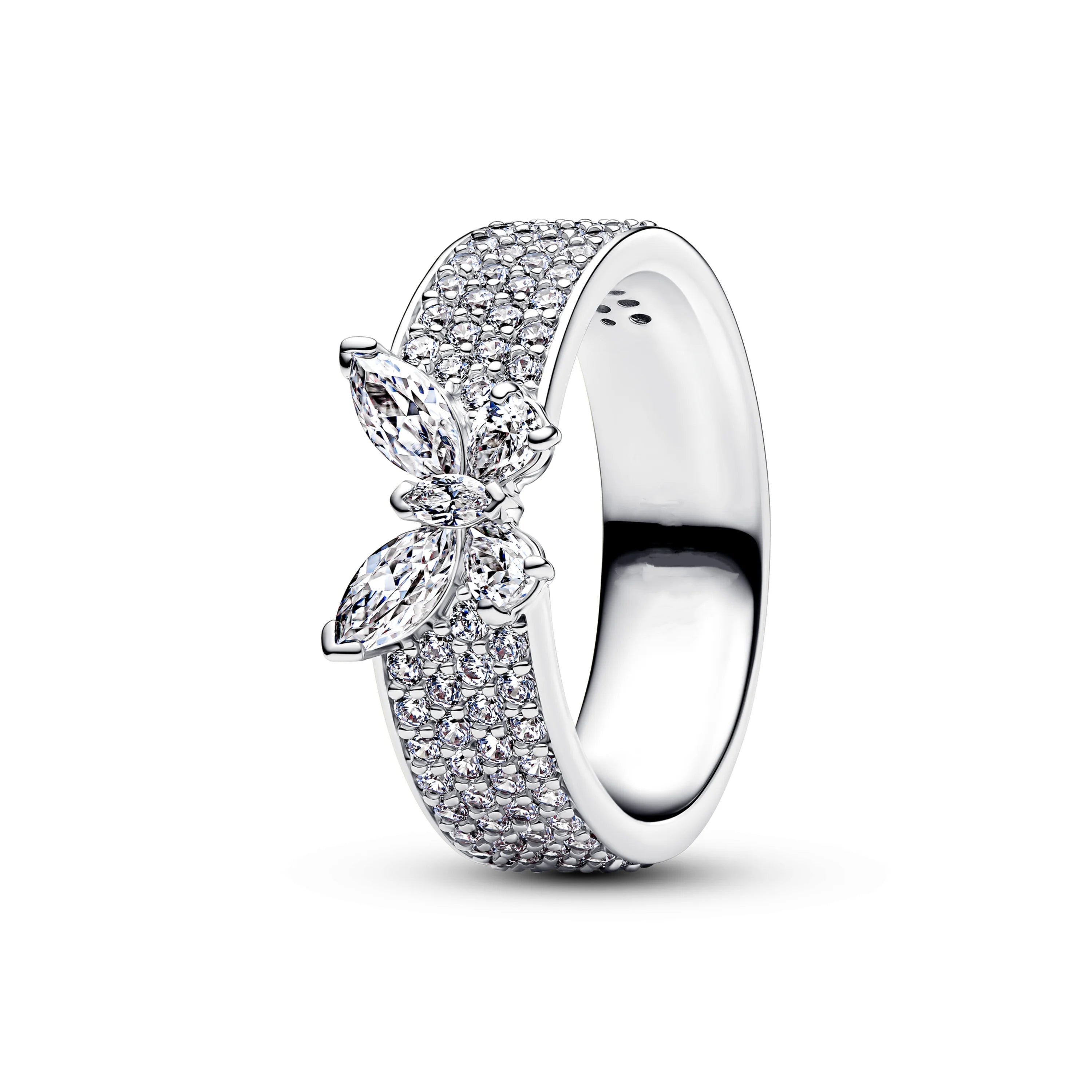 Mila Disney Jewelry 2025 New Shiny Rose Knot Rings 925 Sterling Silver Wedding Ring Dinner Party