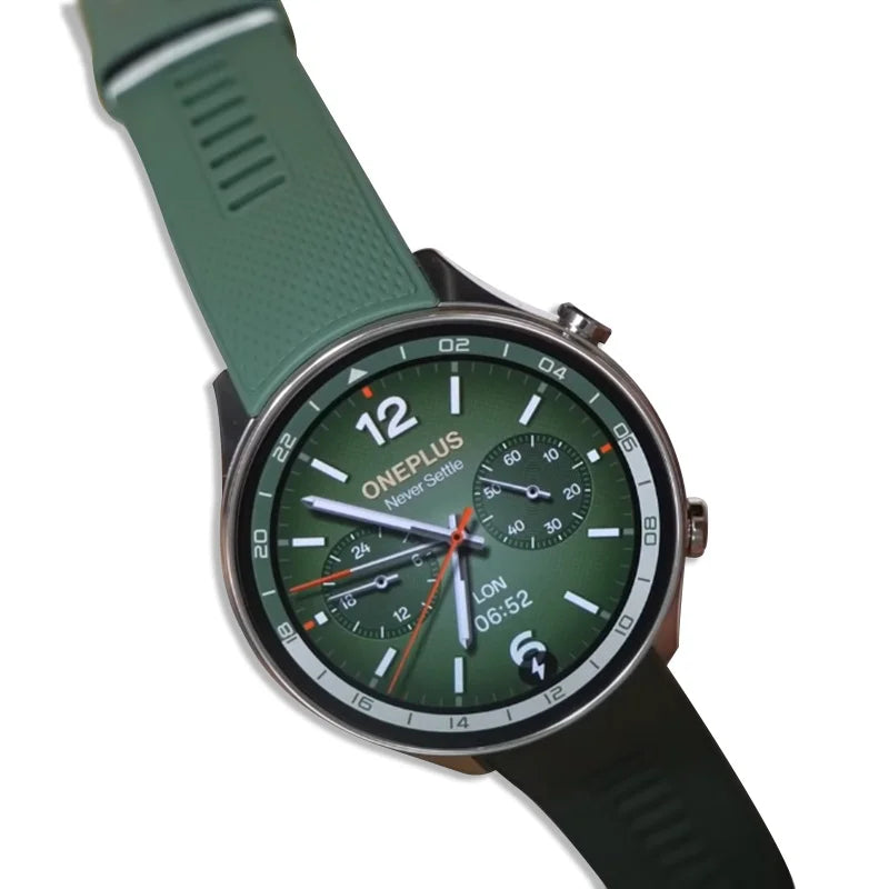 2024 Smartwatch OnePlus Watch 2R 1.43'' AMOLED Screen Snapdragon W5 Gen 1+BES2700 100H Battery Life WiFi Wear OS by Google GPS