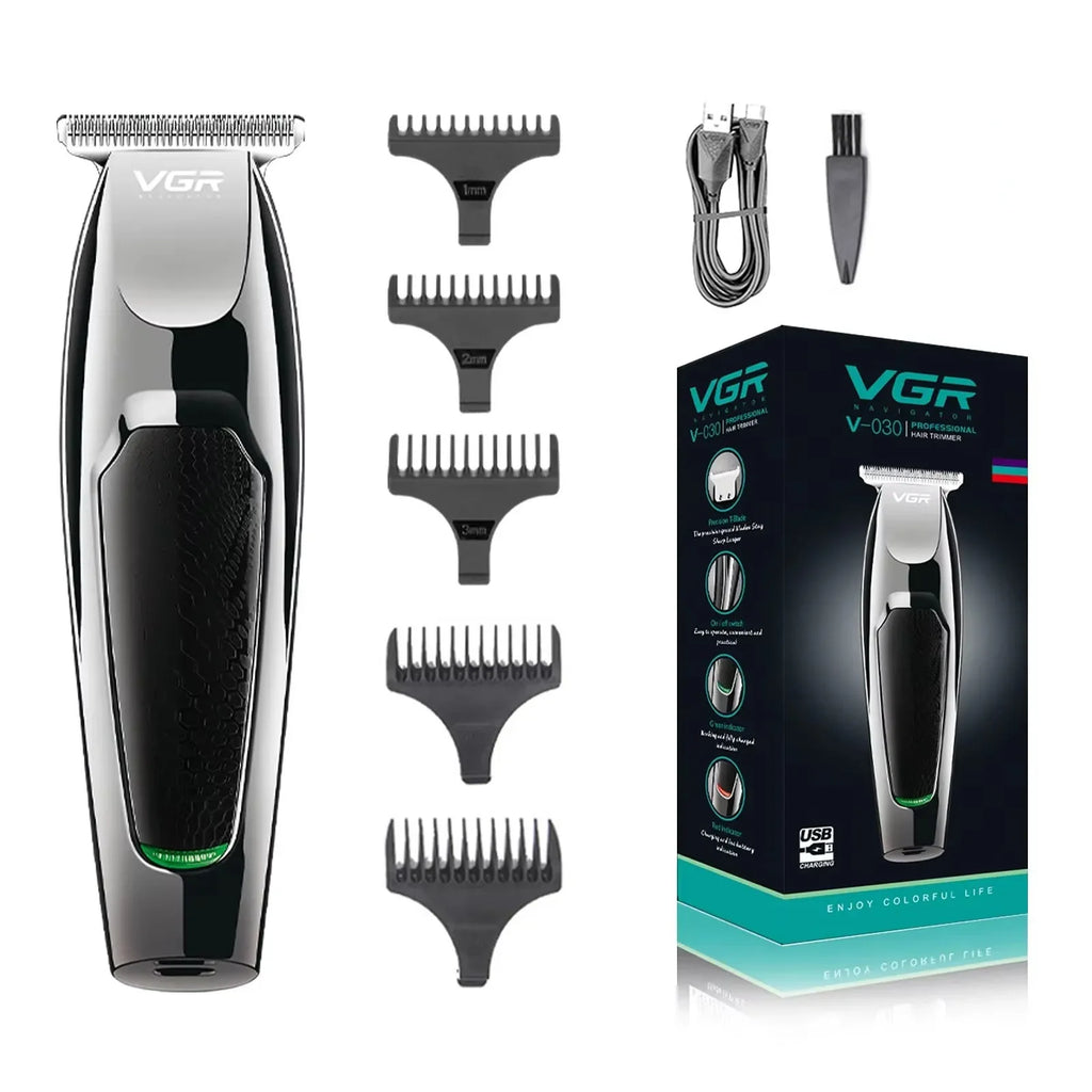 VGR Hair Clippers Professional Barber Clippers Rechargeable Haircut Trimmer Cordless Electric Zero Cutting Machine for Man V-030