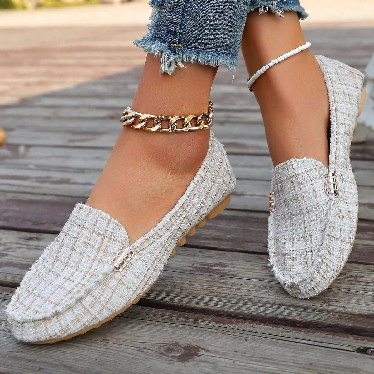 Women Loafers Driving Boat Sandals Luxury Decor Fashion Pattern Design PartFlats Slip-on Sexy Elegant Flat Comfy Casual Office