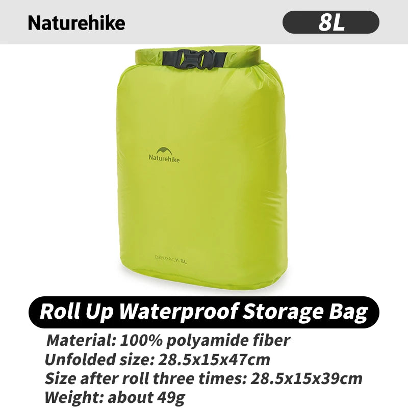 Naturehike 2L/4L/8L Compression Bag Swimming Waterproof Dry Bag Expend Small Lighweight Dry Bag for Kayaking Fishing Rafting