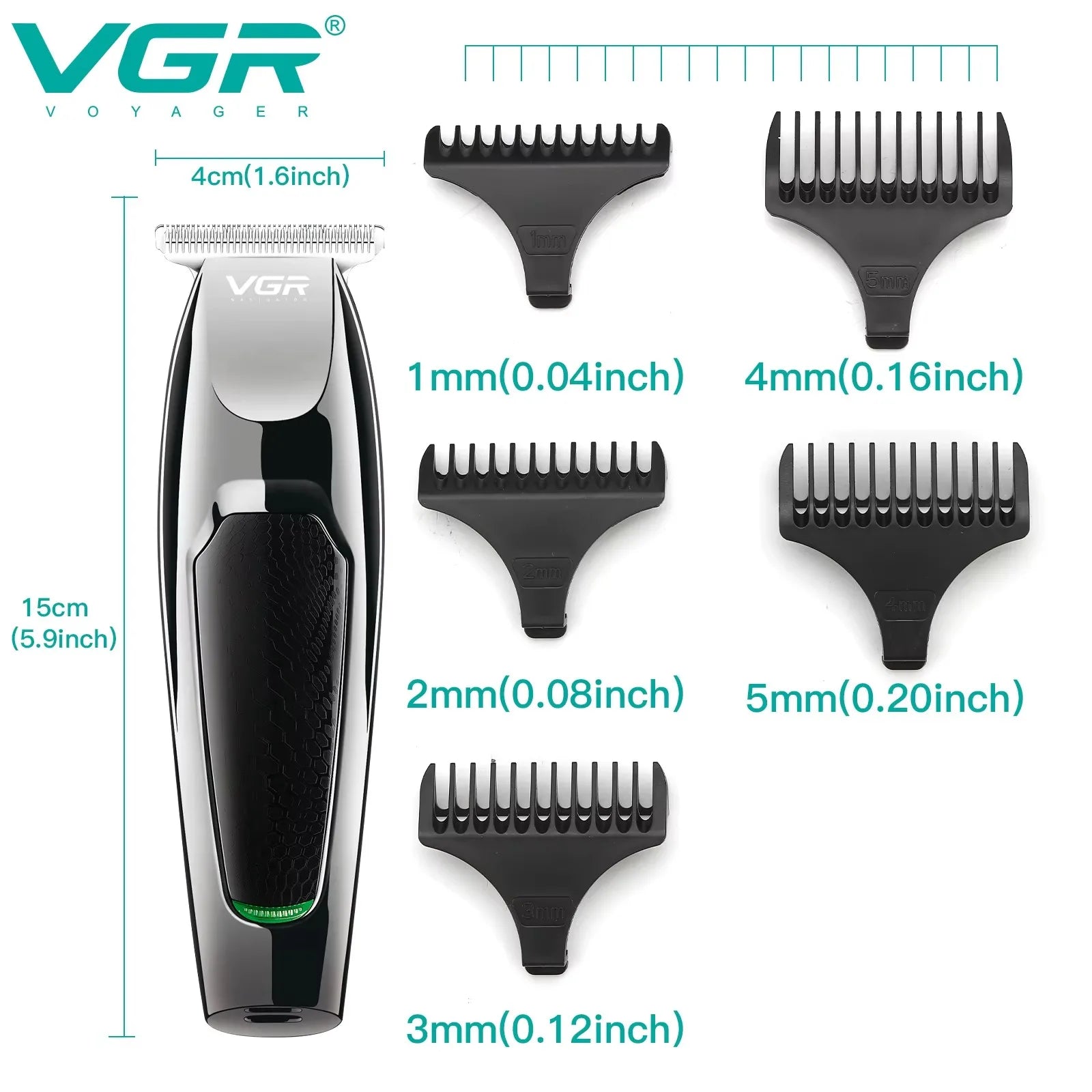 VGR Hair Clippers Professional Barber Clippers Rechargeable Haircut Trimmer Cordless Electric Zero Cutting Machine for Man V-030