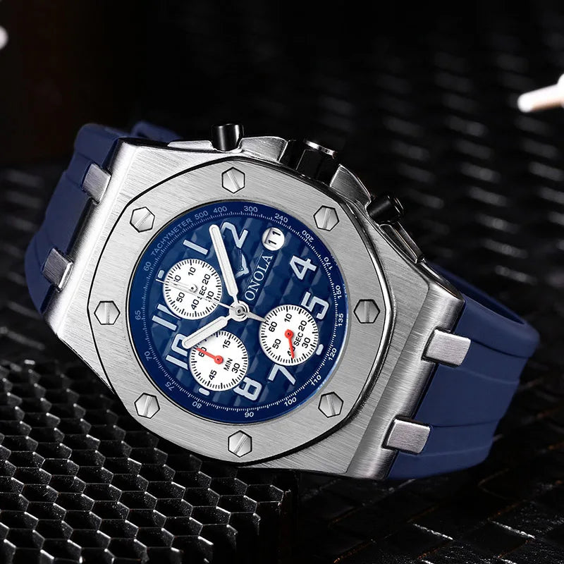 ONOLA Top Brand Luxury Men Watch High Quality Business Chronograph Date Quartz Watches for Wrist Men Wristwatch Clock