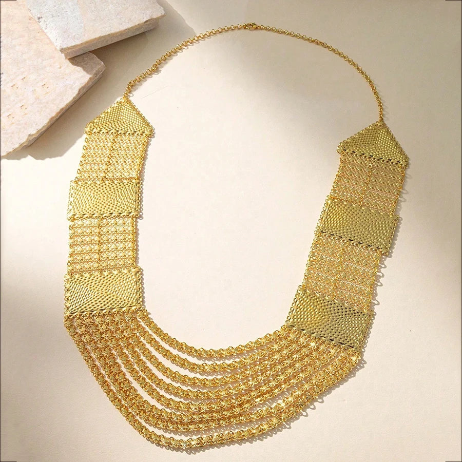 1PC multi-layer long necklace Middle Eastern Arabian fashion woman necklace Wedding party woman clothing accessories