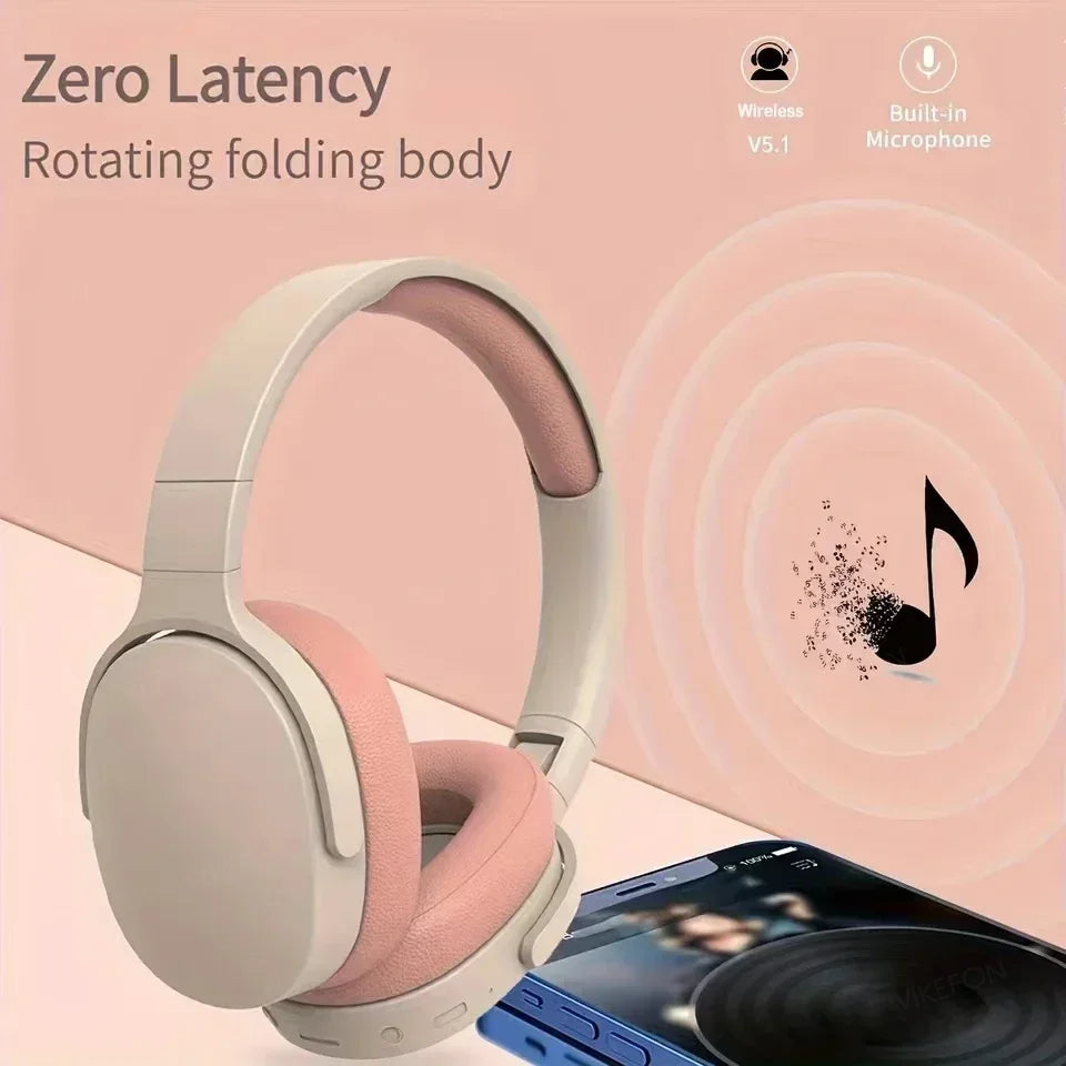 Hifi Bass Wireless Headphones Bluetooth Earphone 5.0 Foldable Headset Sport Headphone Game Fone Bluetooth Earbuds Noise Reductio