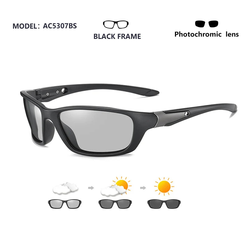 LIOUMO Outdoor Sports Cycling Sunglasses Men Polarized Photochromic Driving Glasses Male Day Night Vision Goggles lentes de sol