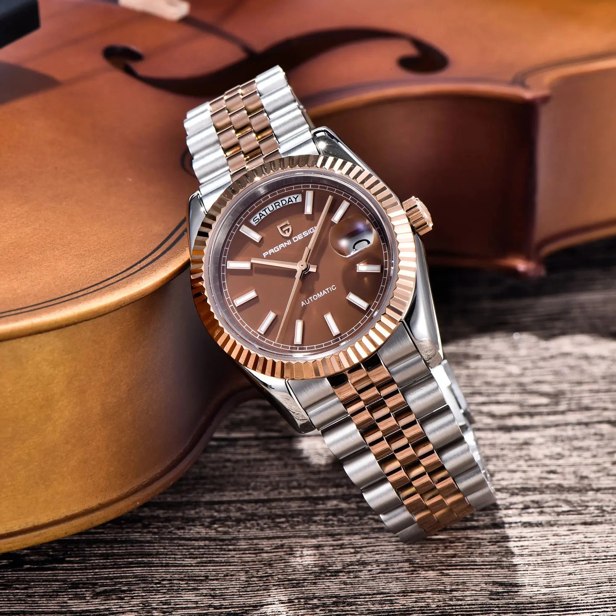 PAGANI DESIGN Enamel Dial 2025 New DD36 Men's Watches Silver Gold Luxury Automatic Watch Men Waterproof Mechanical Wristwatch