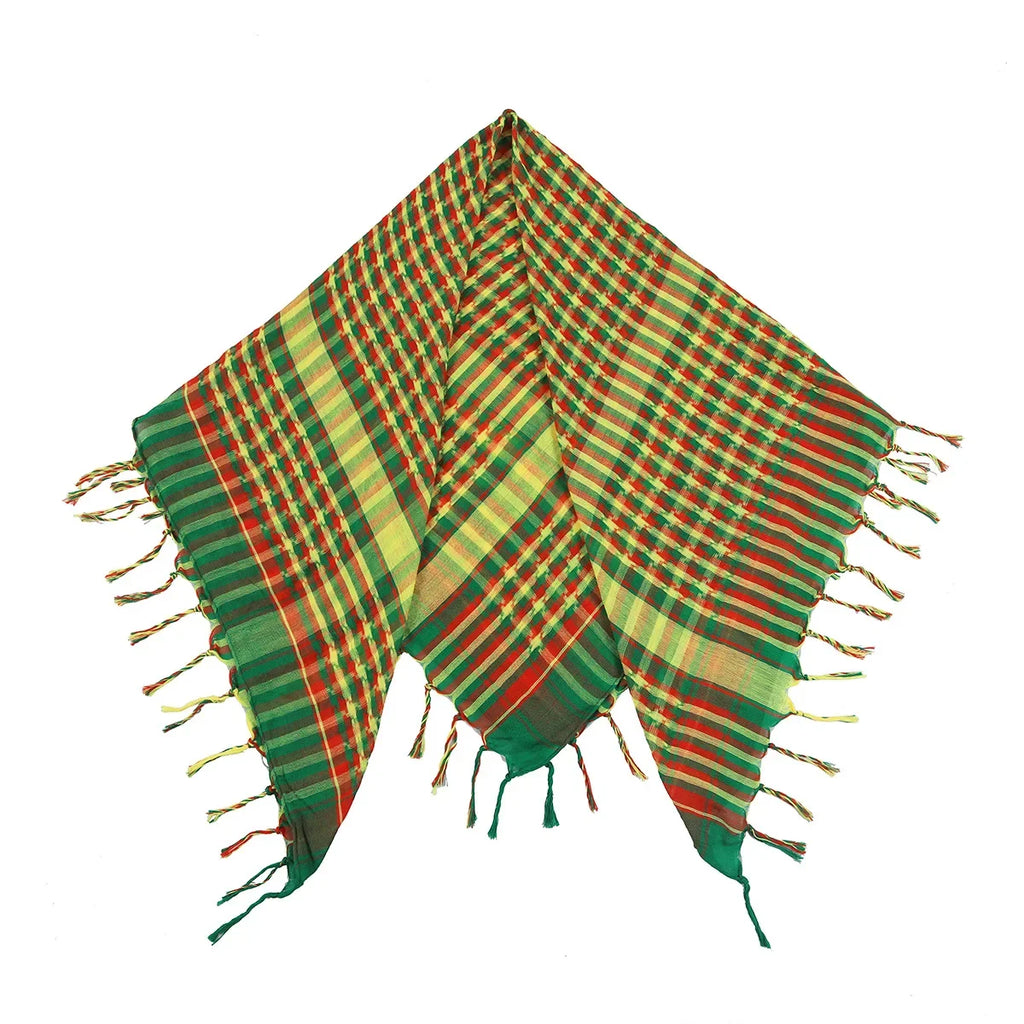 Middle East Muslim Scarf Outdoor Sports Windproof Sandproof Warm Neck Warmer Headscarf Red Yellow Green Arabic Square Scarf