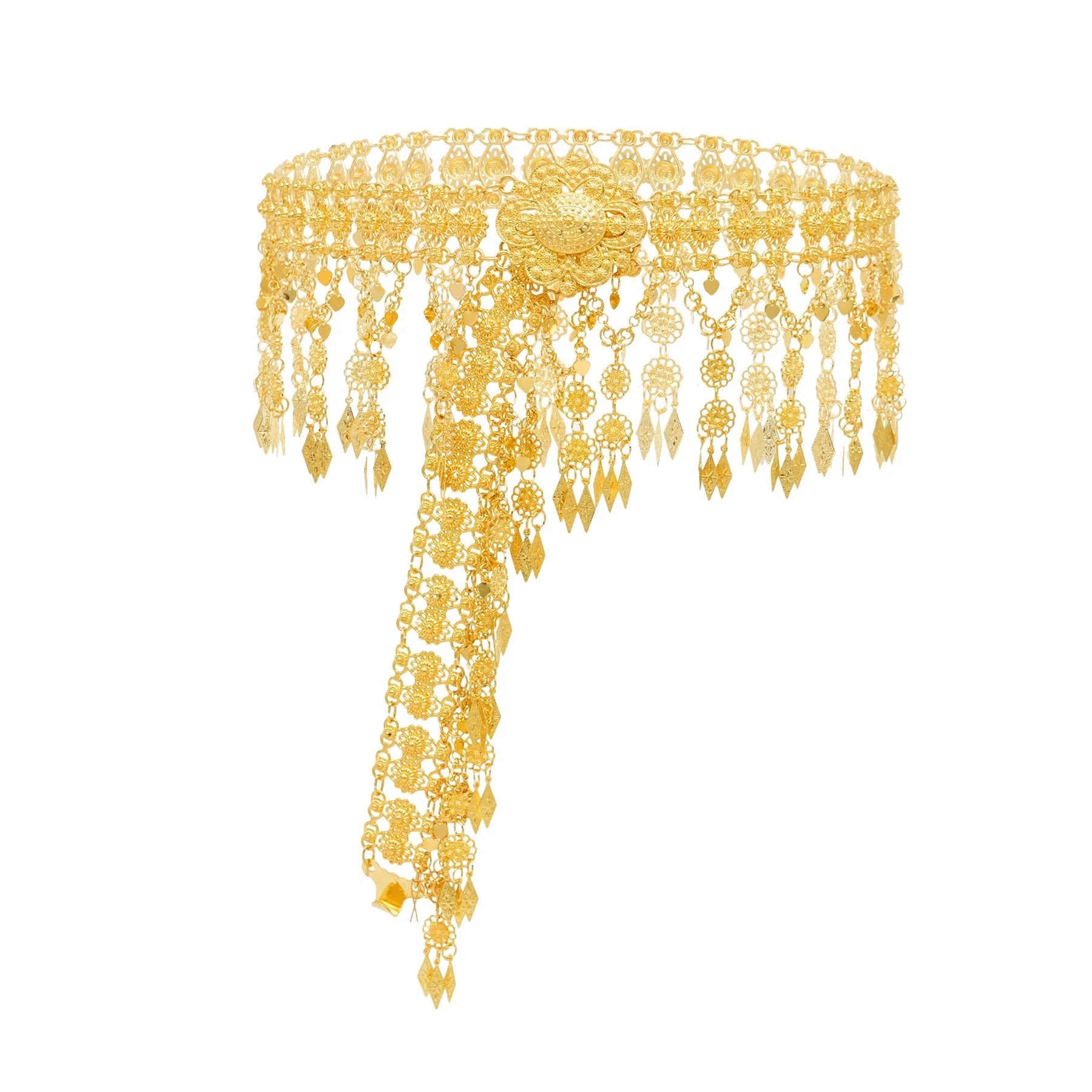 Golden Coins Metal Belts India Belly Dance Moroccan Waist Chain Afghan Turkish Kurdistan National Dress Body Jewelry for Women